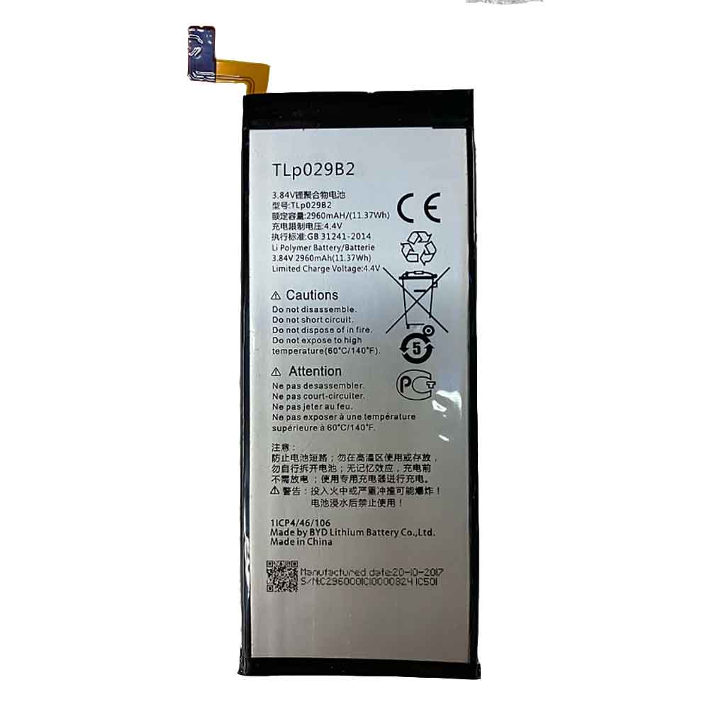 Batería para OneTouch-OT-800/802-799A/alcatel-TLP029B2